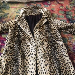 1964 Vintage faux fur cheetah coat